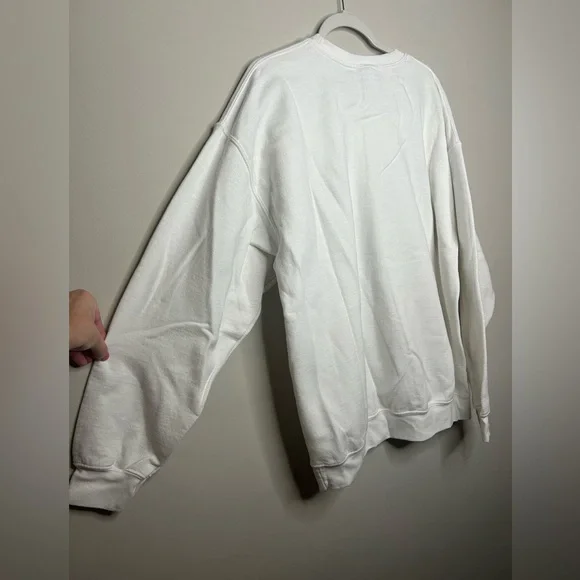 Kansas City Royals KC Crewneck Pullover Sweatshirt White & Blue MLB Baseball XL - Picture 5 of 8